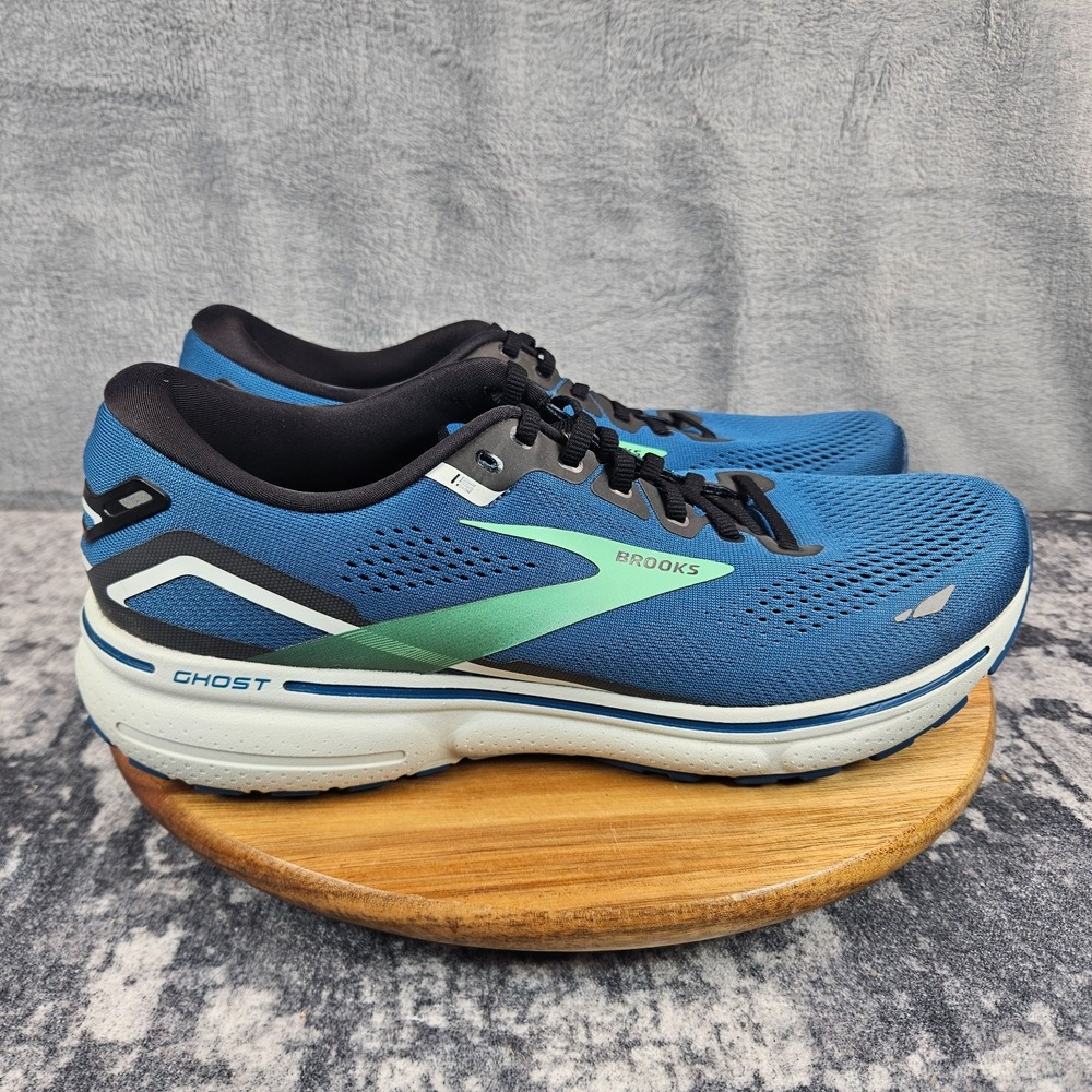 Brooks Ghost 15 Shoes Mens Size 13 D Blue Green Running Sneakers 1103931D462